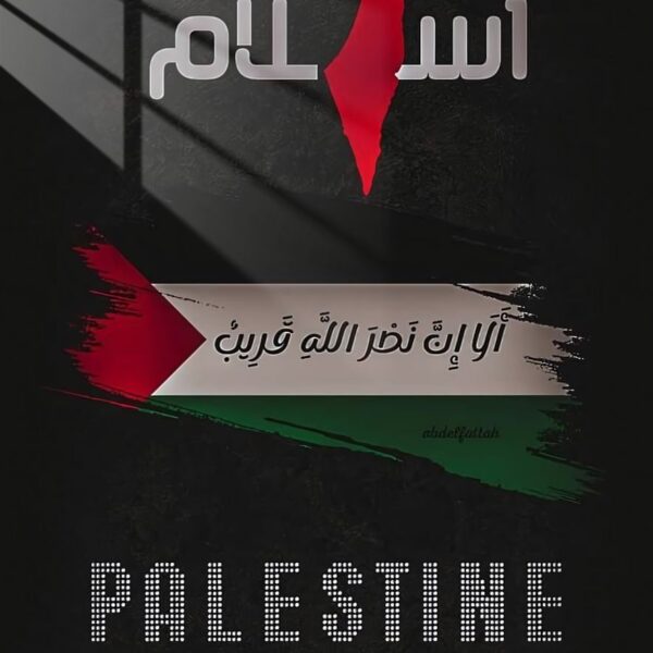 Palestine Map Gritty Red & Grey