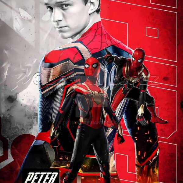 Peter Parker Integrated Suit Red & Black