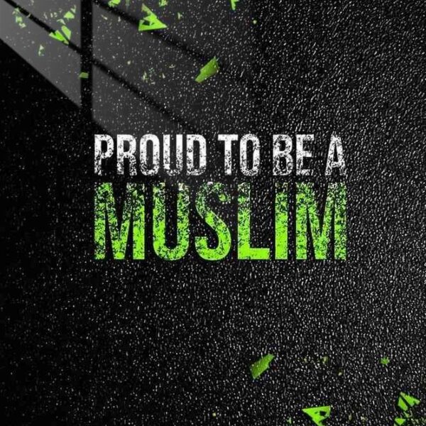 Proud To Be A Muslim Grunge Green & White
