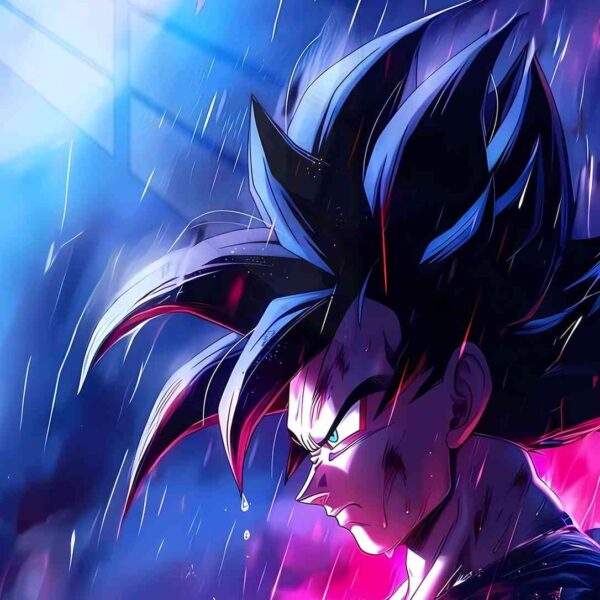 Rage Goku In Rain