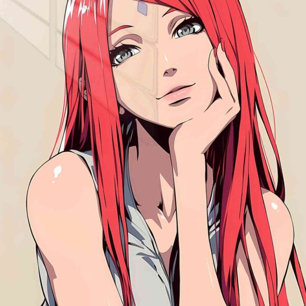 Redhead Kushina Relaxed Red