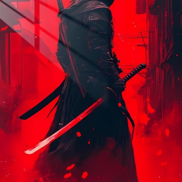 Ronin In Red Crimson Tide Red