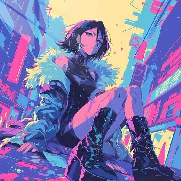 Rukia Neon Pink, Blue, Yellow