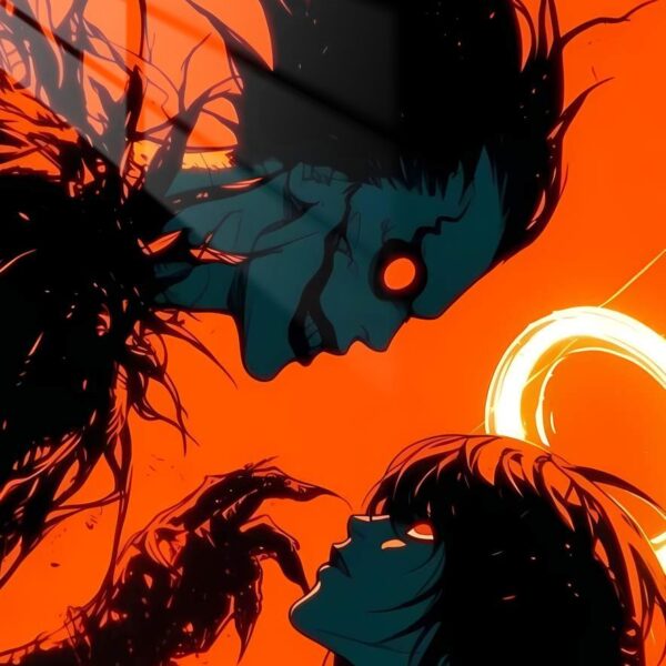 Ryuk & Light Confrontation Orange