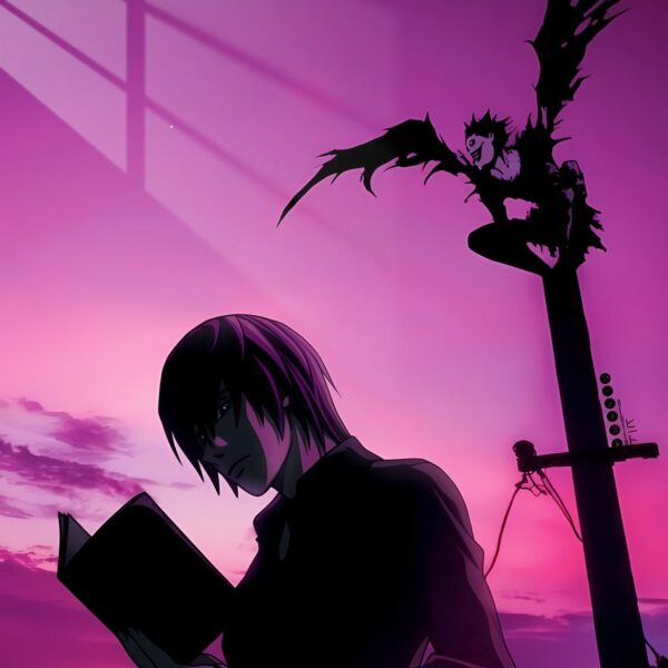 Ryuk & Light Silhouette Purple