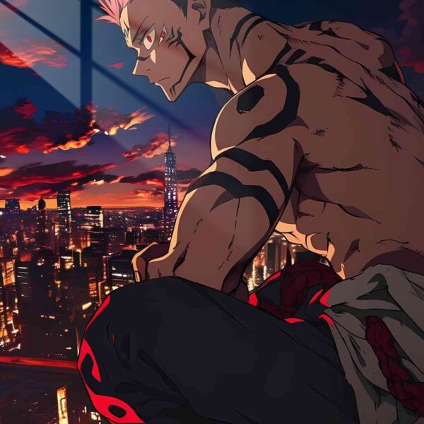 Sakuna Cityscape Crimson Night