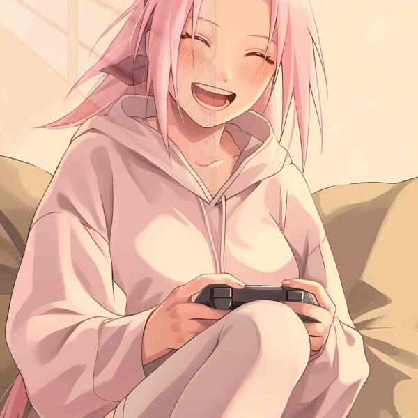 Sakura Gamer Girl Cozy Pink