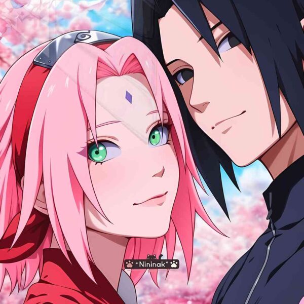 Sakura And Sasuke Cherry Blossoms Pink