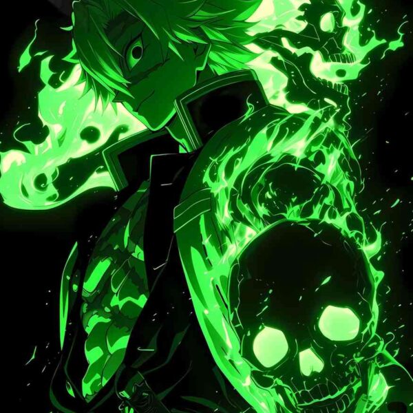 Sanemi Green Flames Green