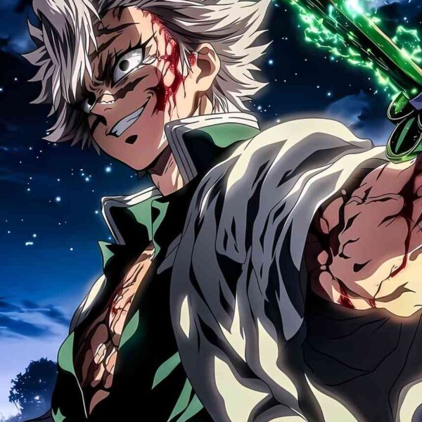 Sanemi Wind Green Demon Slayer Green