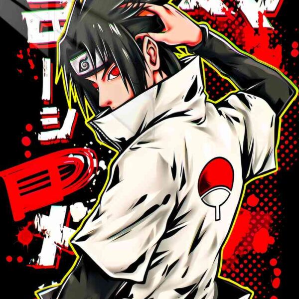 Sasuke Sharingan Red, Black, White