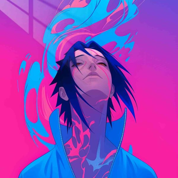 Sasuke Synthwave Pink & Blue