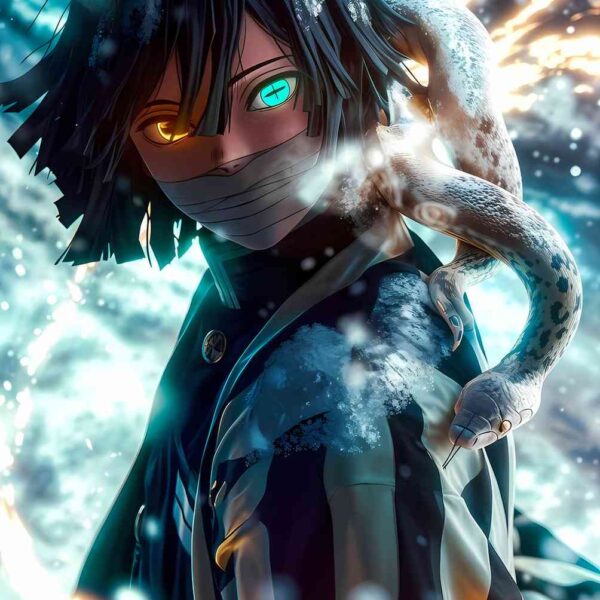 Serpent Hashira Snake & Snow Teal & Gold