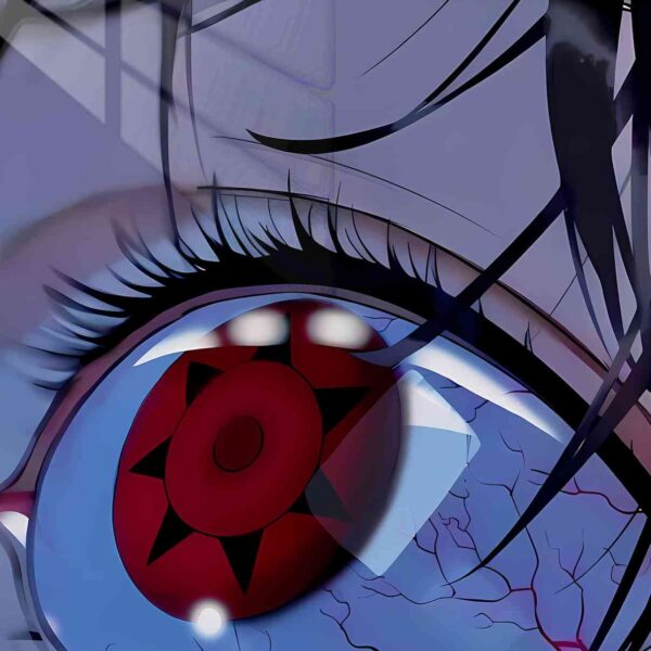 Sharingan Eye Detailed Red, Blue