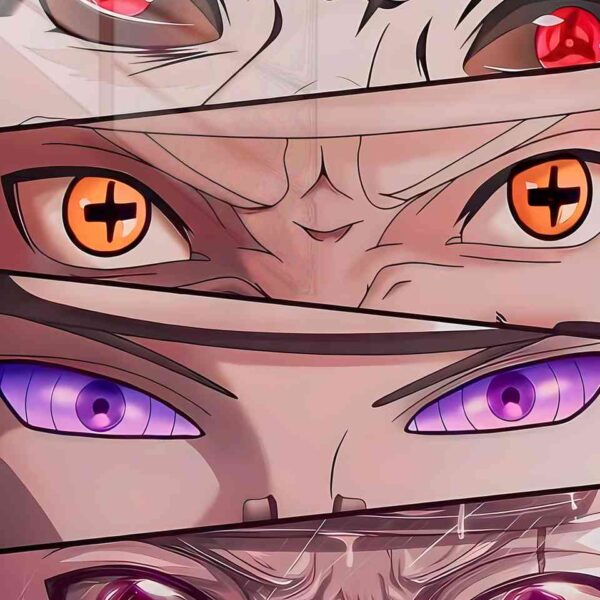 Sharingan Eyes Intense Red, Purple, Orange