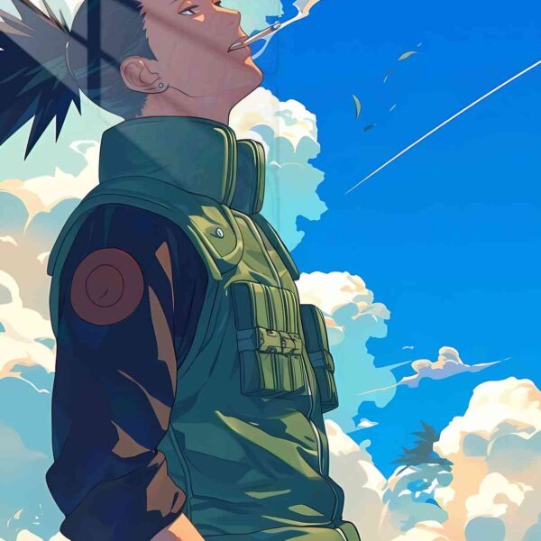 Shikamaru Smoking Clouds Blue