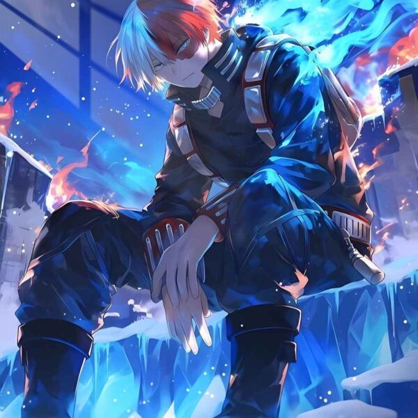 Shoto Todoroki Ice & Fire Blue & Red