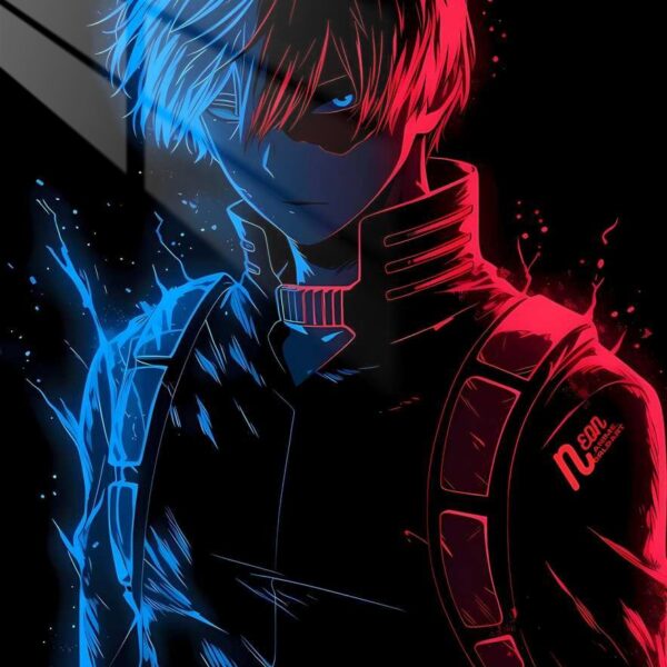 Shoto Todoroki Neon Red & Blue