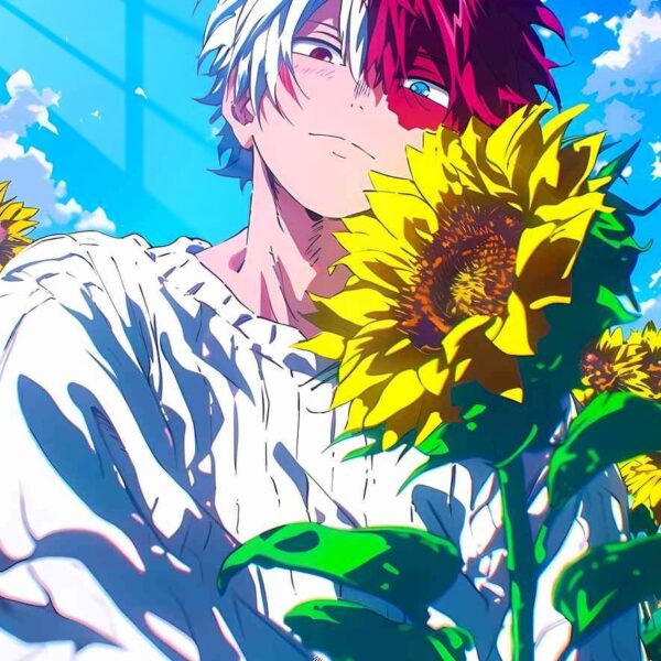 Shoto Todoroki Sunflowers Yellow & Red