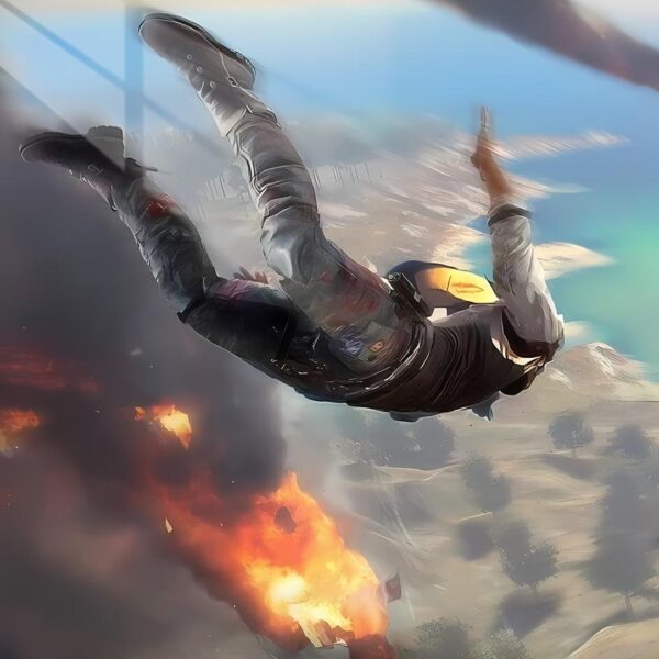 Skydiver Freefall Orange