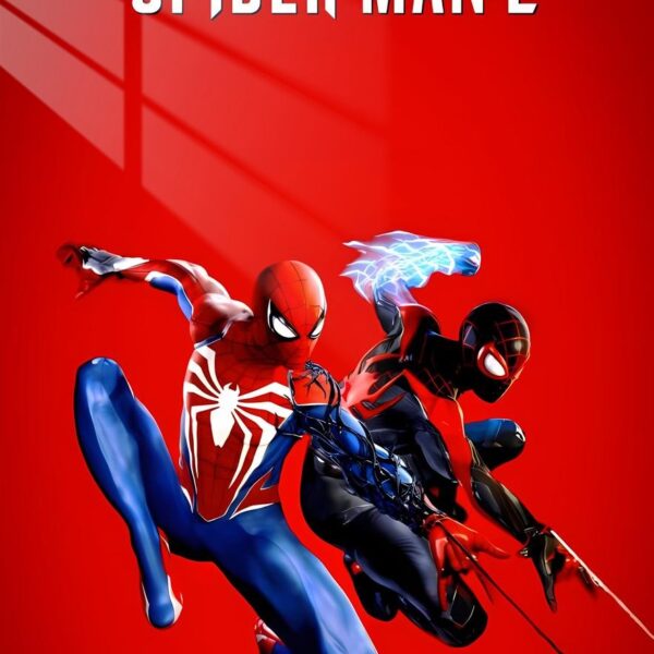 Spider Duo Dynamic Pose Sleek Action Red