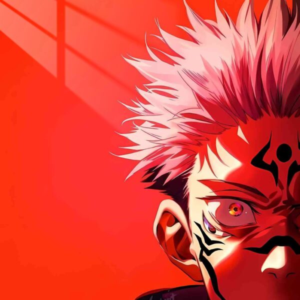 Sukuna Fiery Gaze Red