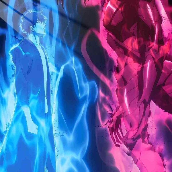 Sung Jinwoo Vs. Ant King Flames Blue & Pink