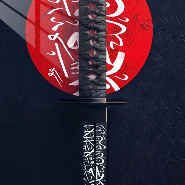 Sword'S Faith Abstract Red & Black