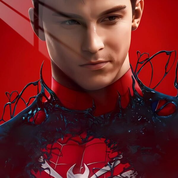 Symbiote Spider Man Dark Syringe Red, Black