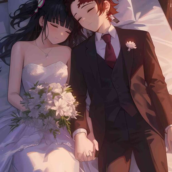 Tanjiro & Aoi Wedding White