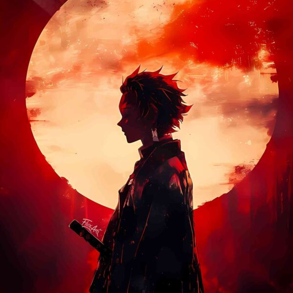 Tanjiro Blood Moon Blood Red