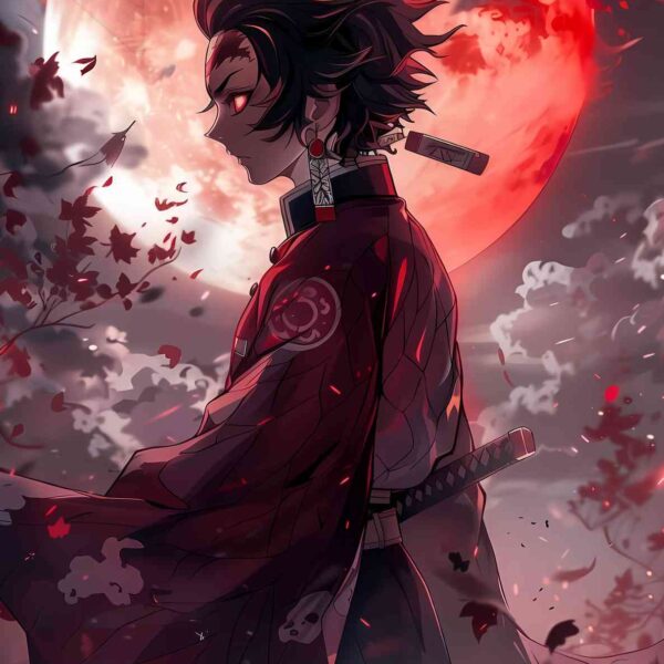 Tanjiro Blood Moon Red
