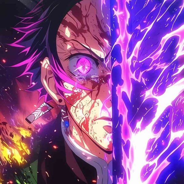 Tanjiro Demon Slayer Purple