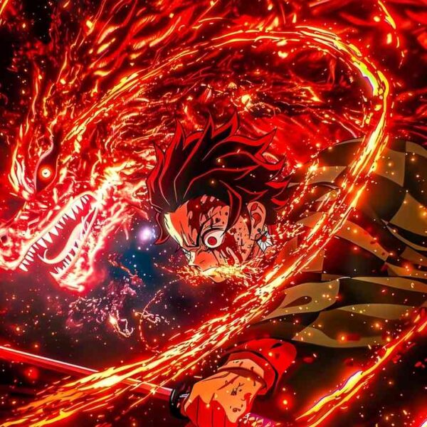 Tanjiro Fiery Inferno Red