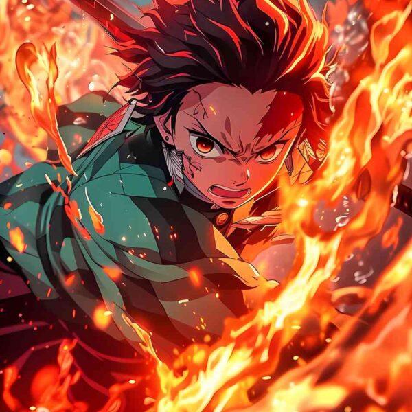 Tanjiro Fire Breathing Orange, Red