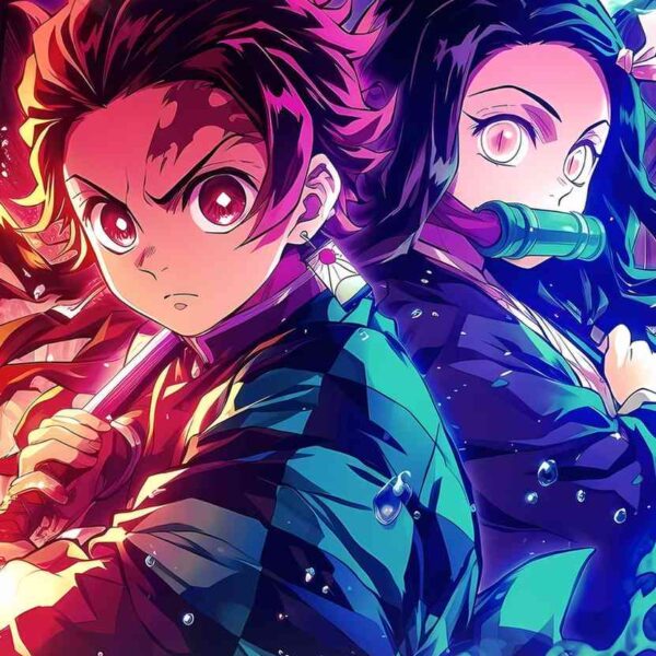 Tanjiro & Nezuko Dynamic Purple & Teal