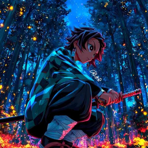 Tanjiro Night Forest Blue