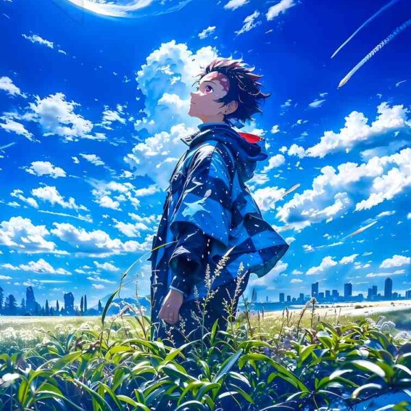 Tanjiro Peaceful Sky Blue