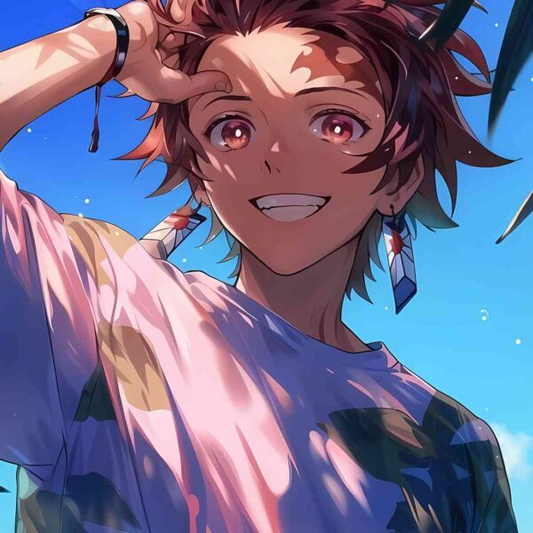 Tanjiro Summer Breeze Palms Pink