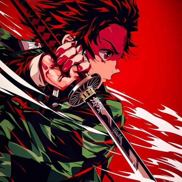 Tanjiro Sword Slash Red