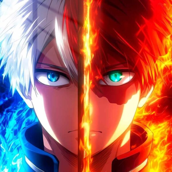 Todoroki Dual Flames Red & Blue