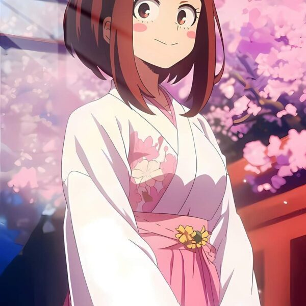 Uraraka Kimono Blossoms Pink