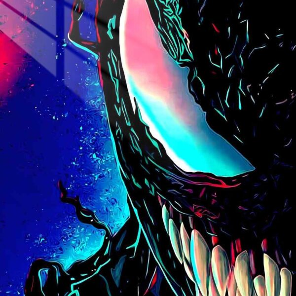 Venom Fangs Neon Drip Cyan & Pink