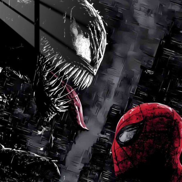 Venom Vs. Spider Man Impasto Black & Red
