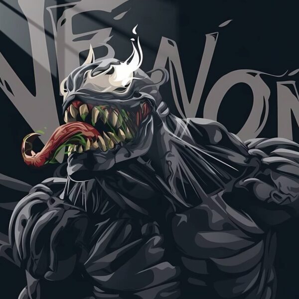 Venomous Fangs Dark Art Black, Grey