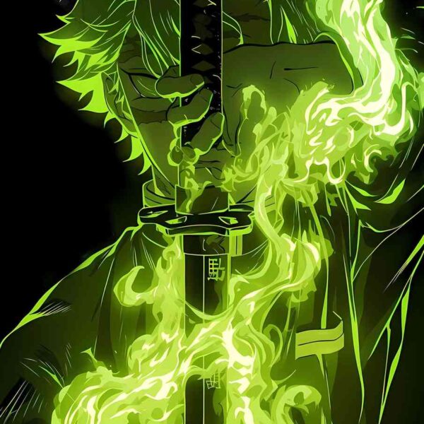 Wind Sanemi Green Flames Green