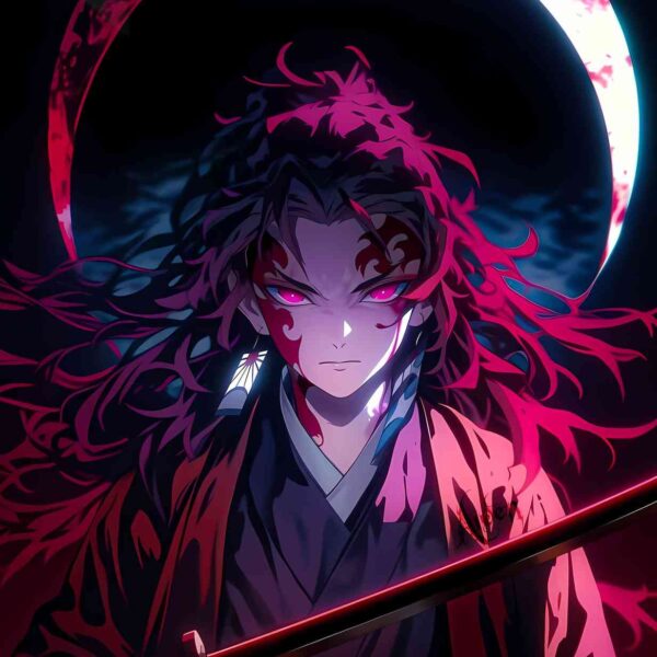 Yoriichi Crescent Moon Red