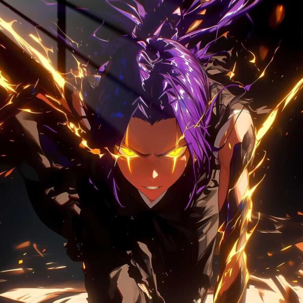 Yoruichi Fire Orange And Purple