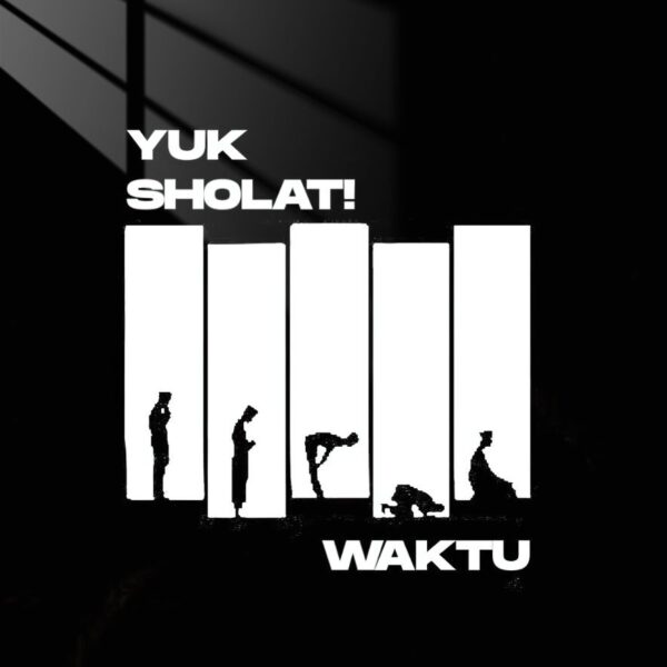 Yuk Sholat! Silhouette Black And White