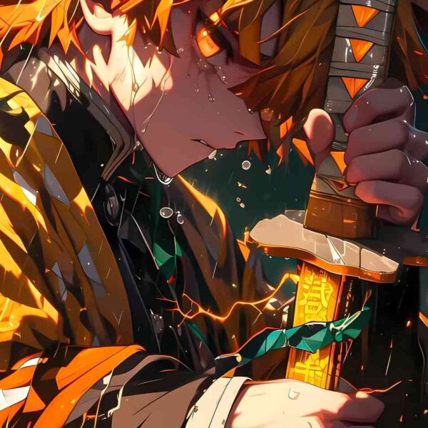 Zenitsu Agonizing Rain Orange